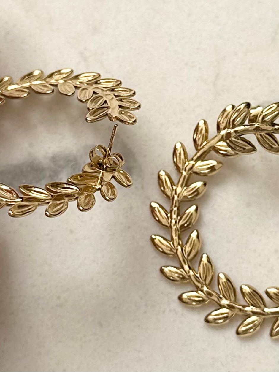 Boucles d'oreilles Fleur doré