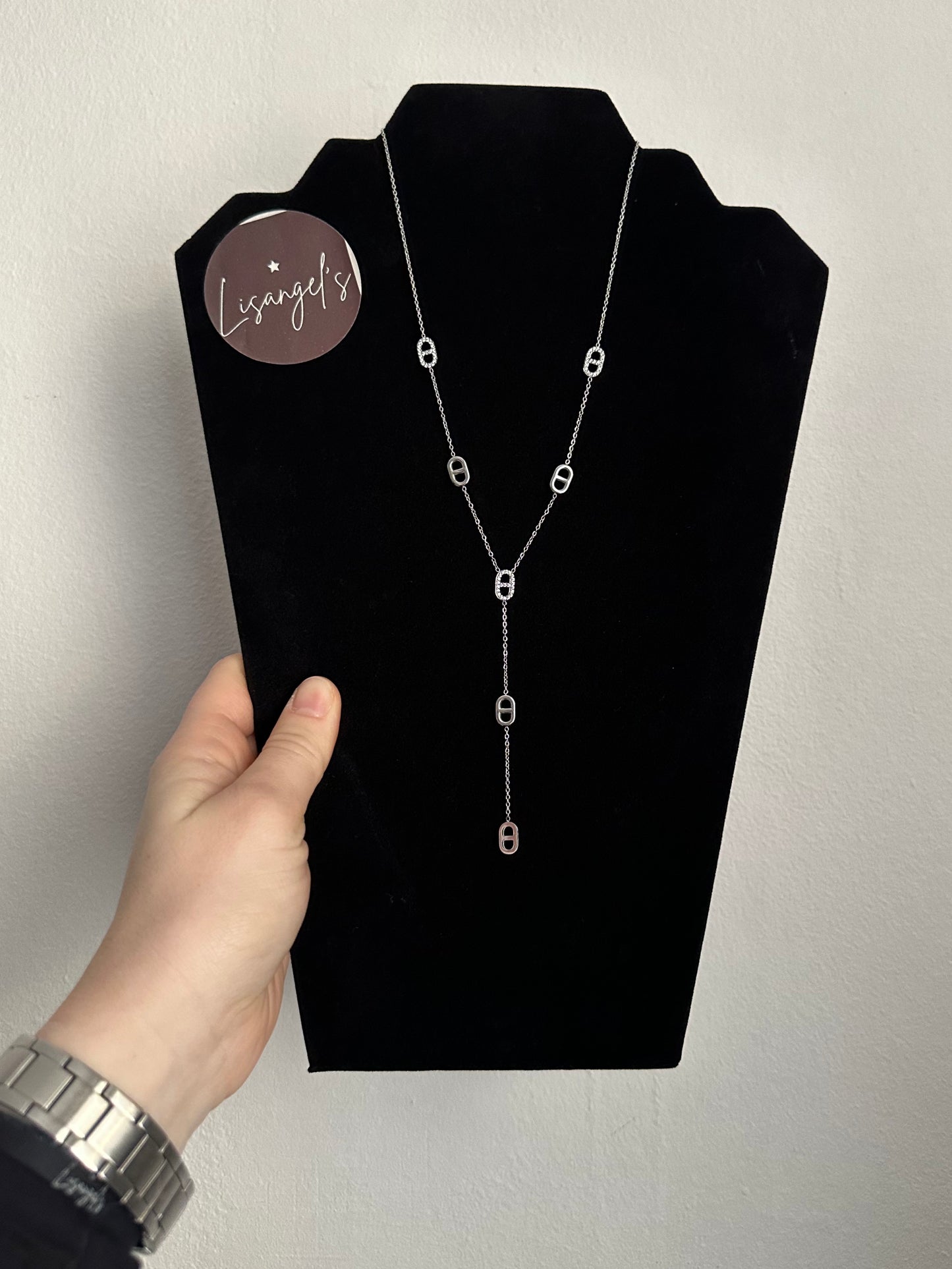 Collier brillant argenté