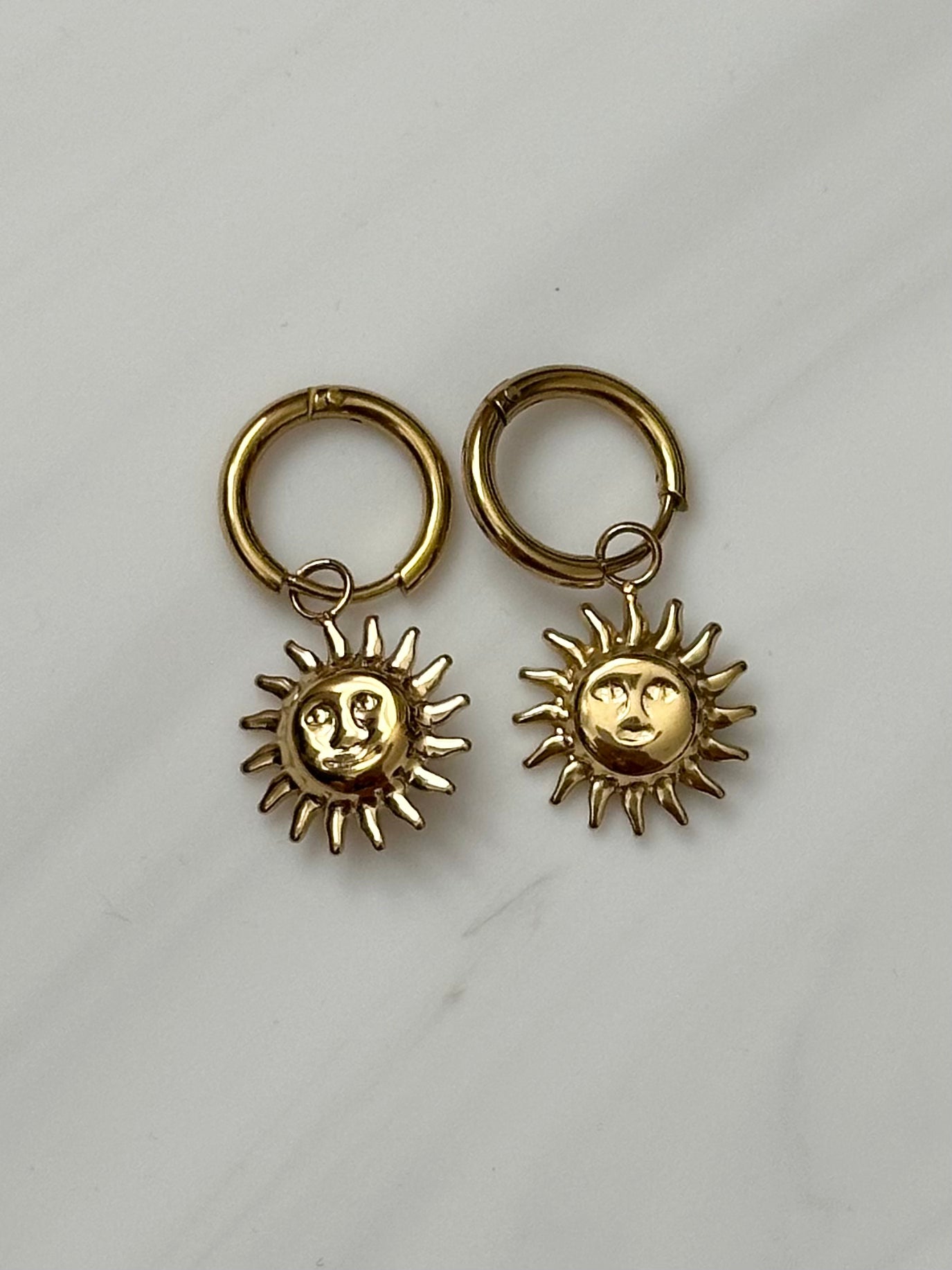 Boucles d'oreilles Soleil doré