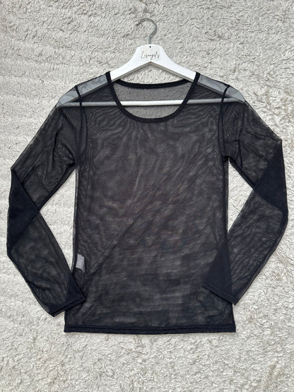 Haut transparent Noir